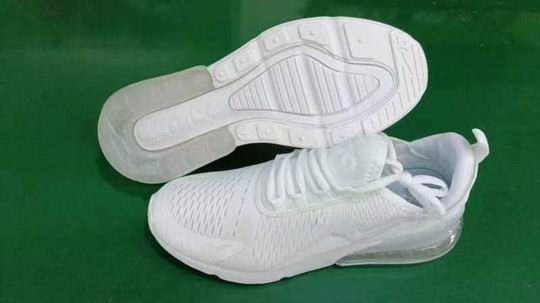 Cheap All White Nike Air Max 270 Men's Women's Shoes-41